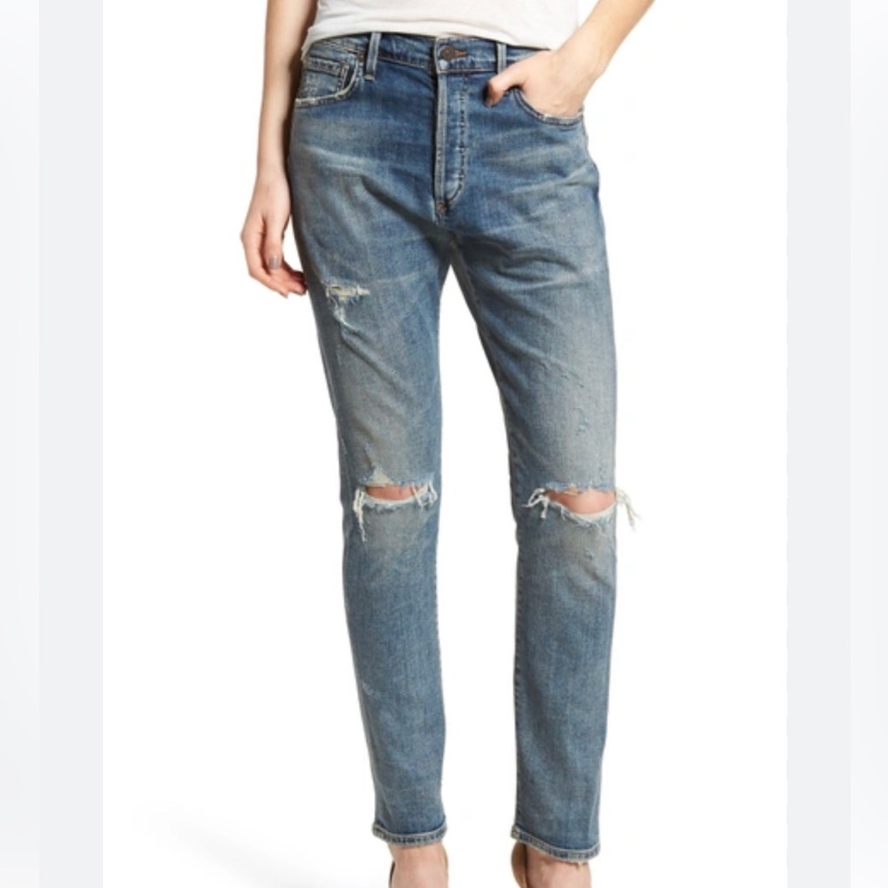 Citizens of Humanity Corey Slouchy Slim Distressed Jeans Size 23 EUC